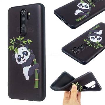 Bamboo Panda 3D Embossed Relief Black Soft Back Cover for Mi Xiaomi Redmi Note 8 Pro