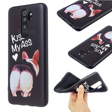 Lovely Pig Ass 3D Embossed Relief Black Soft Back Cover for Mi Xiaomi Redmi Note 8 Pro