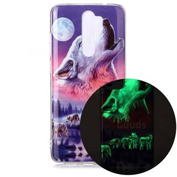 Wolf Howling Noctilucent Soft TPU Back Cover for Mi Xiaomi Redmi Note 8 Pro