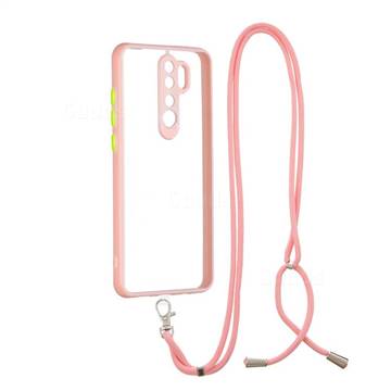 Necklace Cross-body Lanyard Strap Cord Phone Case Cover for Mi Xiaomi Redmi Note 8 Pro - Pink