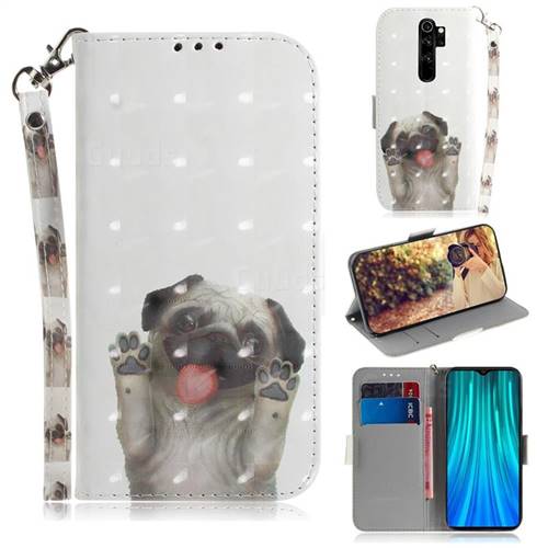 Pug Dog 3D Painted Leather Wallet Phone Case for Mi Xiaomi Redmi Note 8 Pro