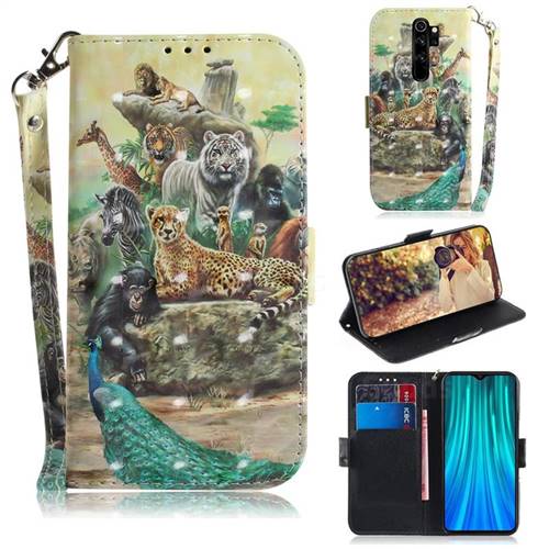 Beast Zoo 3D Painted Leather Wallet Phone Case for Mi Xiaomi Redmi Note 8 Pro
