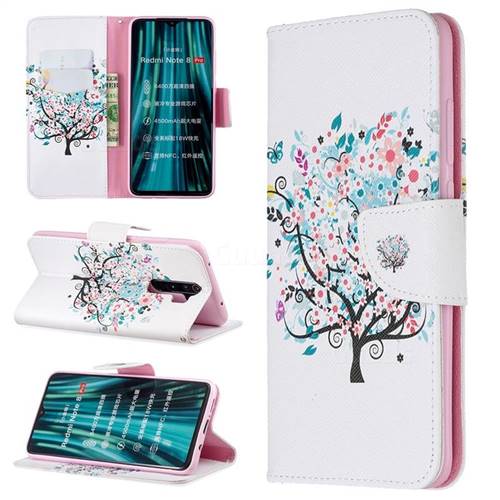 Colorful Tree Leather Wallet Case for Mi Xiaomi Redmi Note 8 Pro