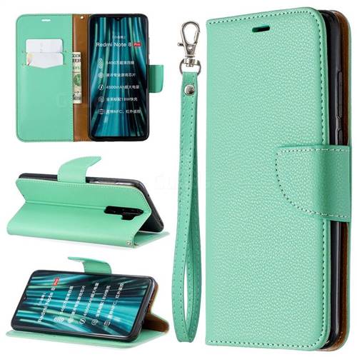 Classic Luxury Litchi Leather Phone Wallet Case for Mi Xiaomi Redmi Note 8 Pro - Green