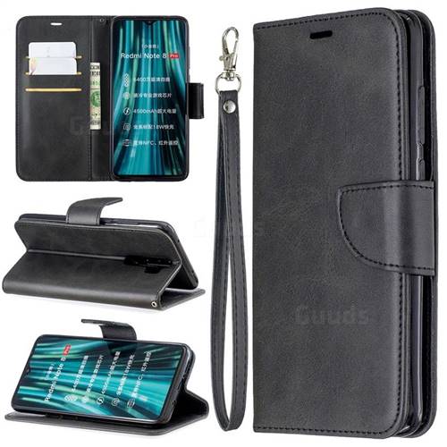 Classic Sheepskin PU Leather Phone Wallet Case for Mi Xiaomi Redmi Note 8 Pro - Black