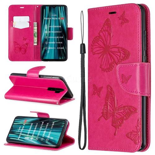 Embossing Double Butterfly Leather Wallet Case for Mi Xiaomi Redmi Note ...