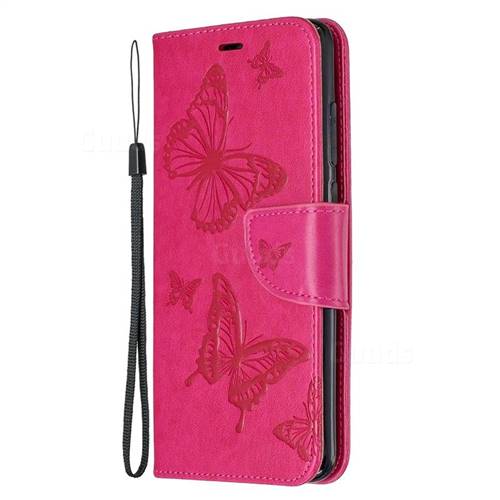 Embossing Double Butterfly Leather Wallet Case for Mi Xiaomi Redmi Note ...