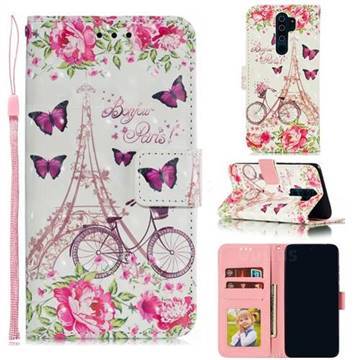 Bicycle Flower Tower 3D Painted Leather Phone Wallet Case for Mi Xiaomi Redmi Note 8 Pro