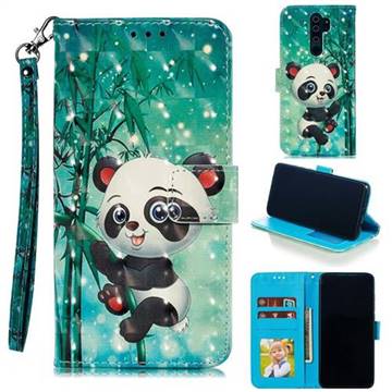 Cute Panda 3D Painted Leather Phone Wallet Case for Mi Xiaomi Redmi Note 8 Pro