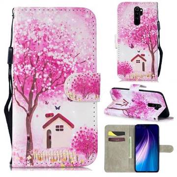 Tree House 3D Painted Leather Wallet Phone Case for Mi Xiaomi Redmi Note 8 Pro