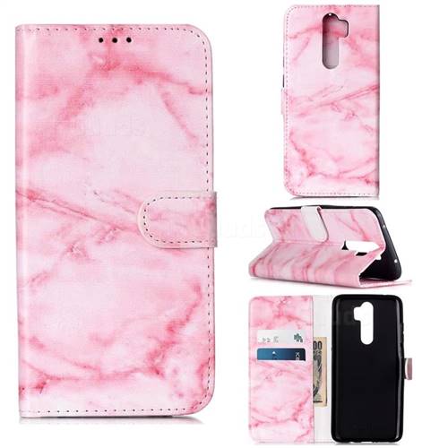 Pink Marble PU Leather Wallet Case for Mi Xiaomi Redmi Note 8 Pro