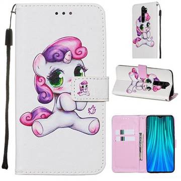 Playful Pony Matte Leather Wallet Phone Case for Mi Xiaomi Redmi Note 8 Pro