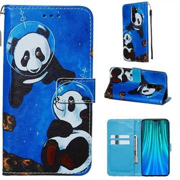 Undersea Panda Matte Leather Wallet Phone Case for Mi Xiaomi Redmi Note 8 Pro