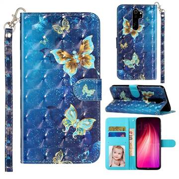 Rankine Butterfly 3D Leather Phone Holster Wallet Case for Mi Xiaomi Redmi Note 8 Pro
