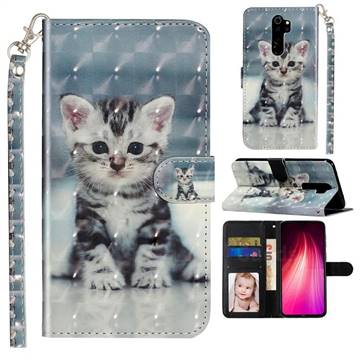 Kitten Cat 3D Leather Phone Holster Wallet Case for Mi Xiaomi Redmi Note 8 Pro