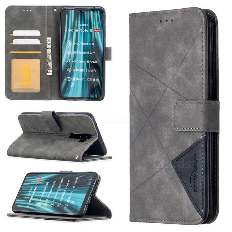 Binfen Color BF05 Prismatic Slim Wallet Flip Cover for Mi Xiaomi Redmi Note 8 Pro - Gray