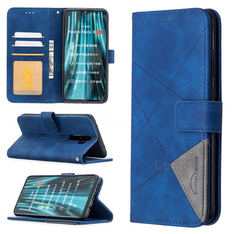 Binfen Color BF05 Prismatic Slim Wallet Flip Cover for Mi Xiaomi Redmi Note 8 Pro - Blue