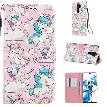 Angel Pony 3D Painted Leather Wallet Case for Mi Xiaomi Redmi Note 8 Pro