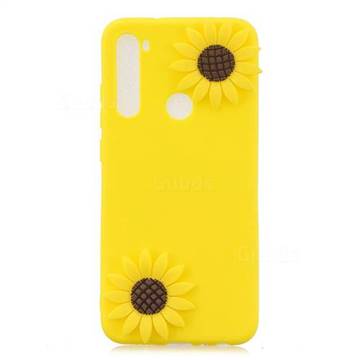 Yellow Sunflower Soft 3D Silicone Case for Mi Xiaomi Redmi Note 8T