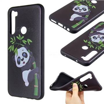 Bamboo Panda 3D Embossed Relief Black Soft Back Cover for Mi Xiaomi Redmi Note 8T