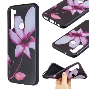 Lotus Flower 3D Embossed Relief Black Soft Back Cover for Mi Xiaomi Redmi Note 8T