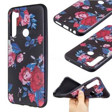 Safflower 3D Embossed Relief Black Soft Back Cover for Mi Xiaomi Redmi Note 8T