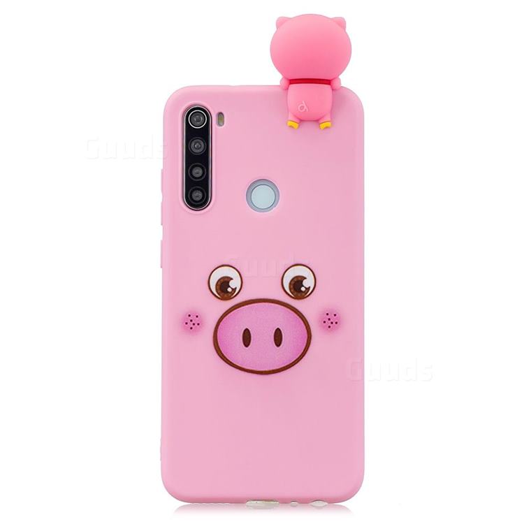 Small Pink Pig Soft 3D Climbing Doll Soft Case for Mi Xiaomi Redmi Note 8T
