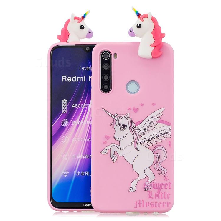 Wings Unicorn Soft 3D Climbing Doll Soft Case for Mi Xiaomi Redmi Note 8T