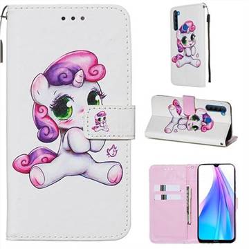 Playful Pony Matte Leather Wallet Phone Case for Mi Xiaomi Redmi Note 8T