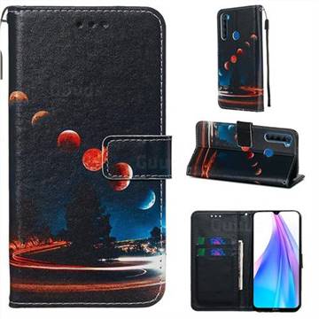 Wandering Earth Matte Leather Wallet Phone Case for Mi Xiaomi Redmi Note 8T