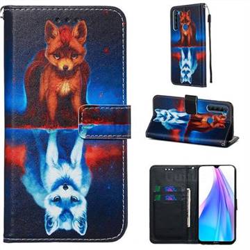 Water Fox Matte Leather Wallet Phone Case for Mi Xiaomi Redmi Note 8T