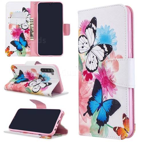 Vivid Flying Butterflies Leather Wallet Case for Mi Xiaomi Redmi Note 8T