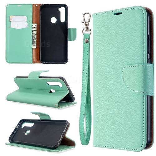 Classic Luxury Litchi Leather Phone Wallet Case for Mi Xiaomi Redmi Note 8T - Green