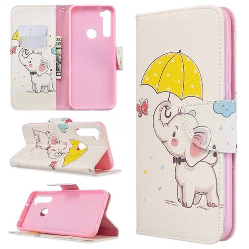 Umbrella Elephant Leather Wallet Case for Mi Xiaomi Redmi Note 8T
