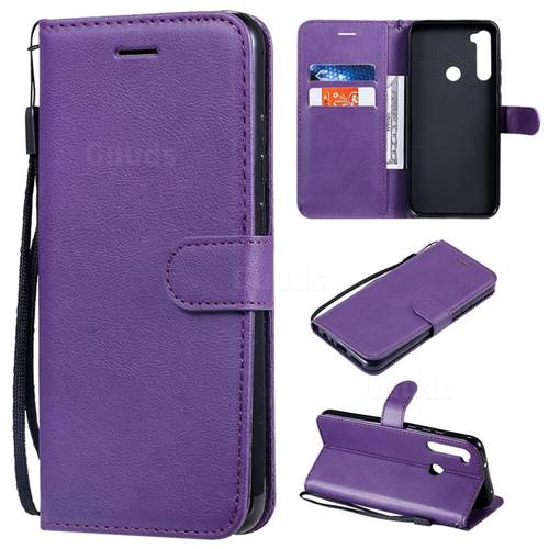 Retro Greek Classic Smooth PU Leather Wallet Phone Case for Mi Xiaomi Redmi Note 8T - Purple