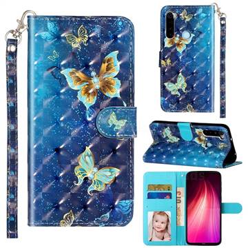 Rankine Butterfly 3D Leather Phone Holster Wallet Case for Mi Xiaomi Redmi Note 8T
