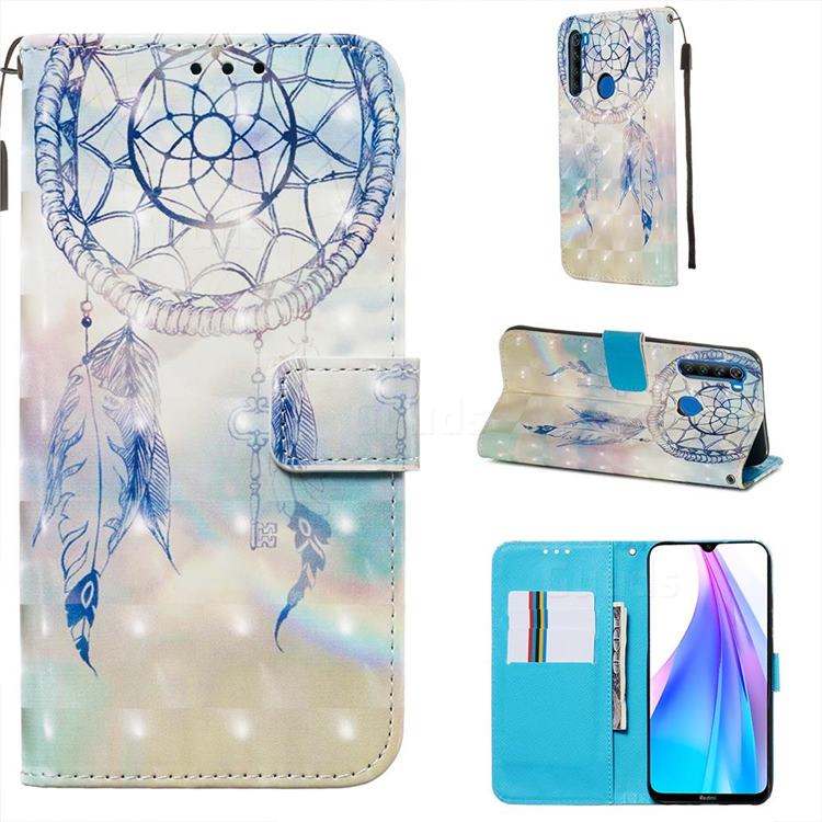 Fantasy Campanula 3D Painted Leather Wallet Case for Mi Xiaomi Redmi Note 8T