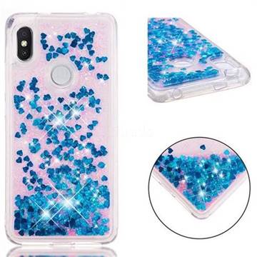 Dynamic Liquid Glitter Quicksand Sequins TPU Phone Case for Mi Xiaomi Redmi S2 (Redmi Y2) - Blue