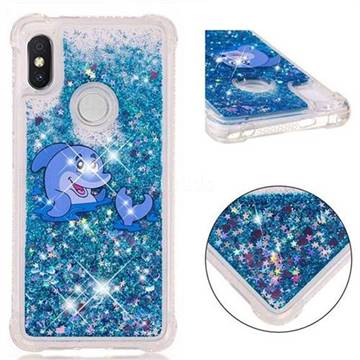 Happy Dolphin Dynamic Liquid Glitter Sand Quicksand Star TPU Case for Mi Xiaomi Redmi S2 (Redmi Y2)