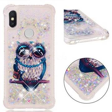 Sweet Gray Owl Dynamic Liquid Glitter Sand Quicksand Star TPU Case for Mi Xiaomi Redmi S2 (Redmi Y2)