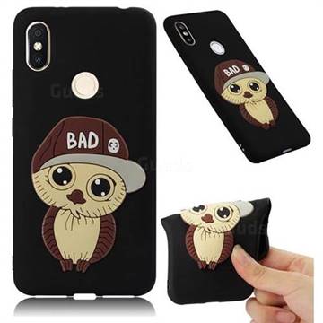 Bad Boy Owl Soft 3D Silicone Case for Mi Xiaomi Redmi S2 (Redmi Y2) - Black