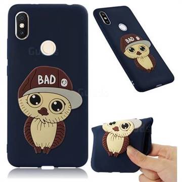 Bad Boy Owl Soft 3D Silicone Case for Mi Xiaomi Redmi S2 (Redmi Y2) - Navy