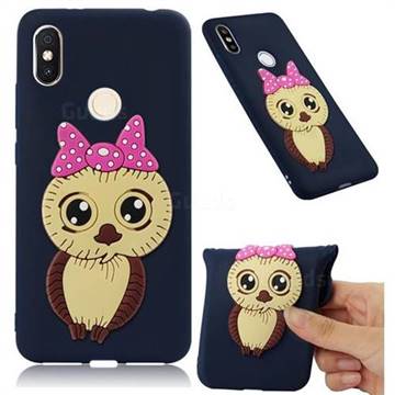Bowknot Girl Owl Soft 3D Silicone Case for Mi Xiaomi Redmi S2 (Redmi Y2) - Navy
