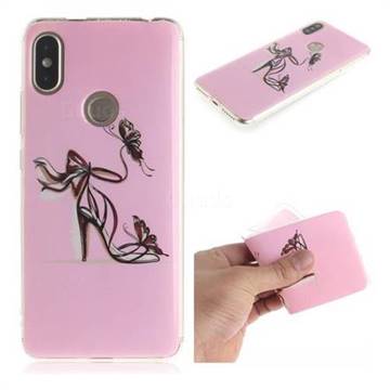 Butterfly High Heels IMD Soft TPU Cell Phone Back Cover for Mi Xiaomi Redmi S2 (Redmi Y2)