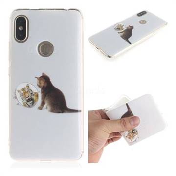 Cat and Tiger IMD Soft TPU Cell Phone Back Cover for Mi Xiaomi Redmi S2 (Redmi Y2)