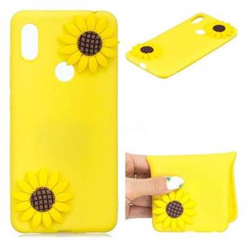 Yellow Sunflower Soft 3D Silicone Case for Mi Xiaomi Redmi S2 (Redmi Y2)