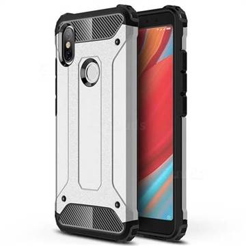 King Kong Armor Premium Shockproof Dual Layer Rugged Hard Cover for Mi Xiaomi Redmi S2 (Redmi Y2) - Technology Silver