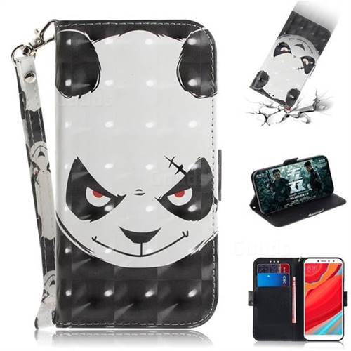 Angry Bear 3D Painted Leather Wallet Phone Case for Mi Xiaomi Redmi S2 (Redmi Y2)