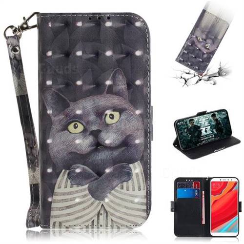 Cat Embrace 3D Painted Leather Wallet Phone Case for Mi Xiaomi Redmi S2 (Redmi Y2)