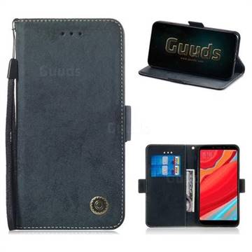 Retro Classic Leather Phone Wallet Case Cover for Mi Xiaomi Redmi S2 (Redmi Y2) - Black